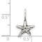 Sterling Silver Antiqued Starfish Pendant Charm Jewelry 16 X 11mm